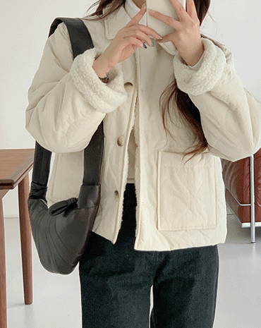 루시 카라 양털 숏 자켓 (2color)