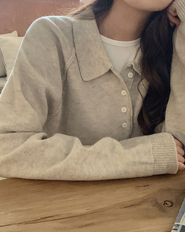[wool 50%]우드 울 카라 니트 (4color)