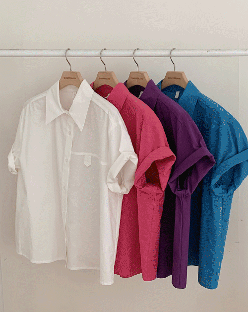 비비드 썸머 반팔 셔츠 (4color)