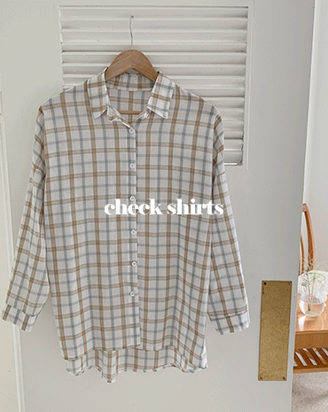 [무료배송]민트그레이시 썸머 체크 셔츠 (2color)