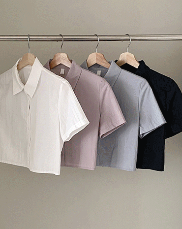 어센 바스락 크롭 셔츠 (4color)