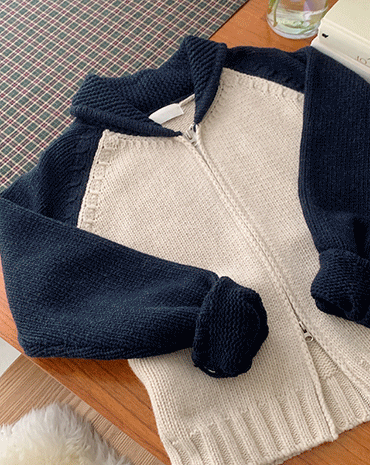 [wool 60%] 미니숄 투웨이 울 니트 집업 (3color)
