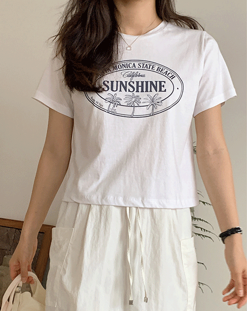 선샤인 프린팅 반팔 티셔츠 (3color)