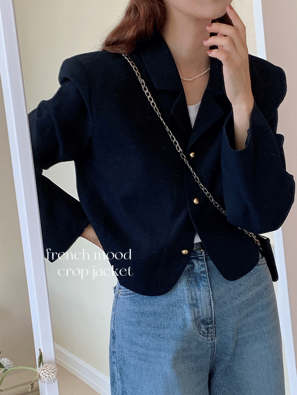 [special offer]French mood crop jacket (3color)
